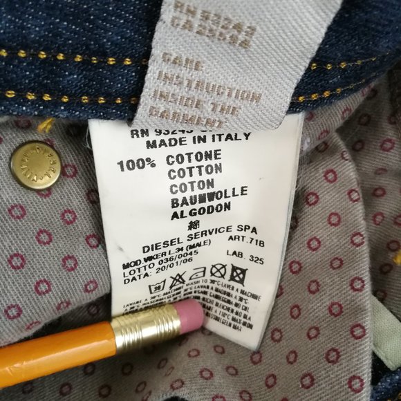 Diesel Viker Straight Button Fly Jeans 32 - Picture 7 of 10